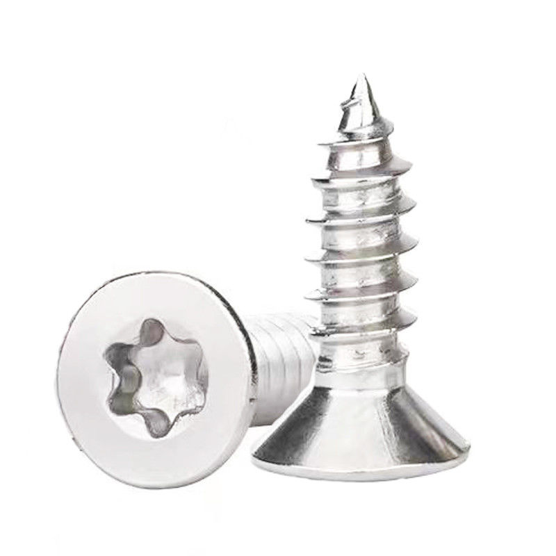 GB2607.2 สำหรับสกรูเกลียวปล่อยหัวเคาน์เตอร์ซัง Torx สแตนเลสสตีลสำหรับเครื่องจักรกล